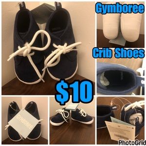 NWT Gymboree Navy Blue Crib Shoes for Baby Boys…Sneakers
